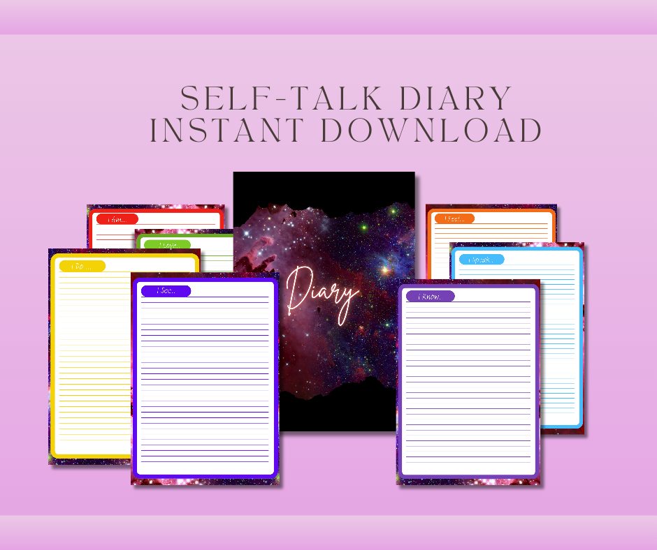Davi Nevae Creates- Instant Downloads-Self Talk Diary- Printable