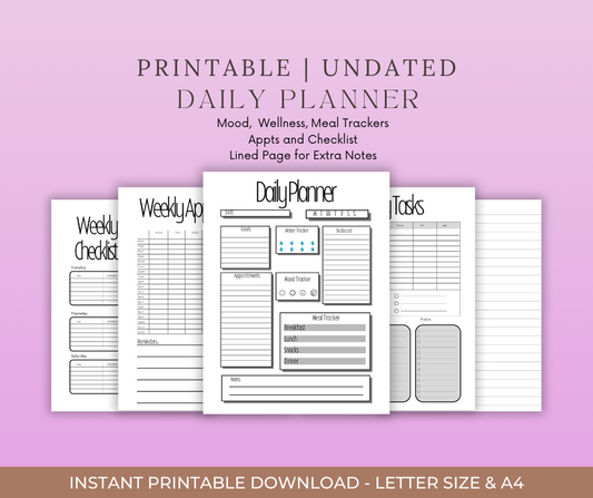 Davi Nevae Creates- Instant Downloads-Weekly Planner- with Checklist and Appts