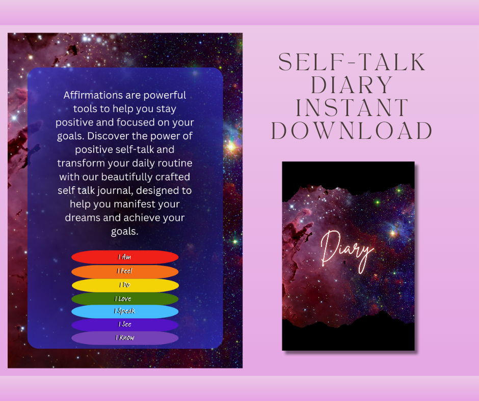 Davi Nevae Creates- Instant Downloads-Self Talk Diary- Printable